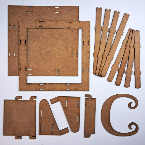 Monogram with Box Frame MDF Kit