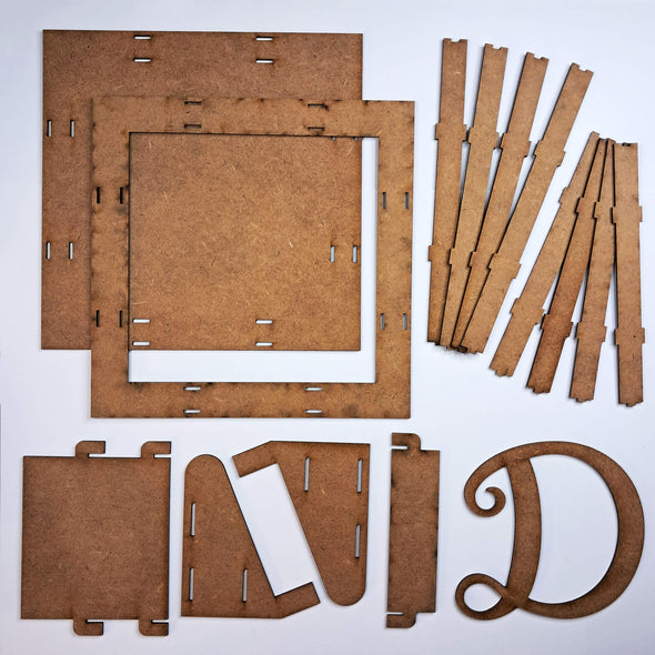 Monogram with Box Frame MDF Kit