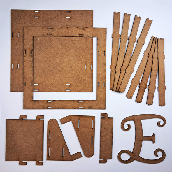 Monogram with Box Frame MDF Kit