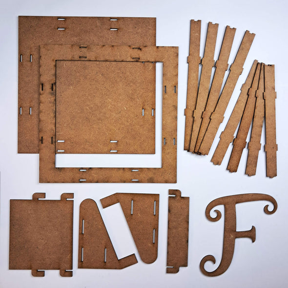 Monogram with Box Frame MDF Kit