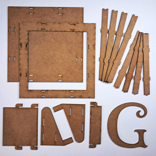 Monogram with Box Frame MDF Kit
