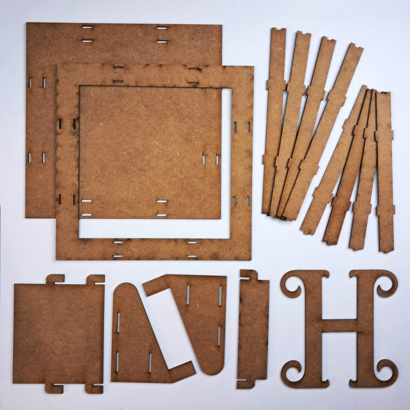 Monogram with Box Frame MDF Kit