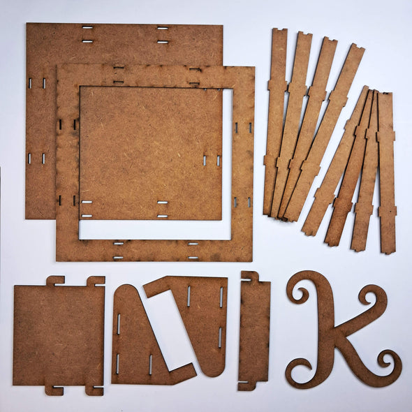 Monogram with Box Frame MDF Kit