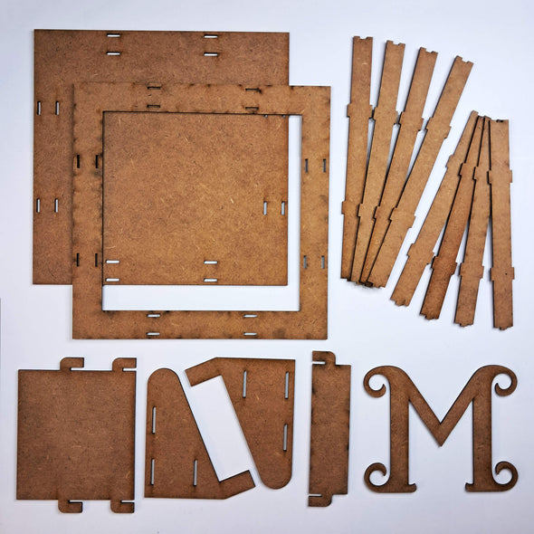 Monogram with Box Frame MDF Kit