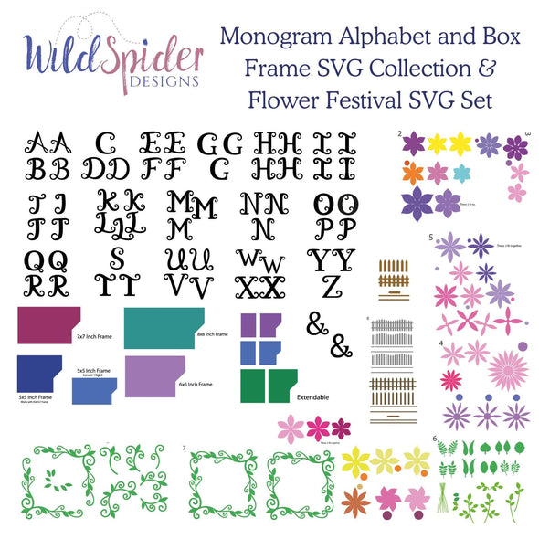 Monogram Alphabet & Box Frame & Flower Festival Collections