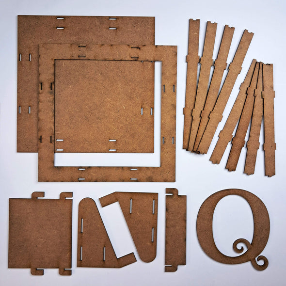 Monogram with Box Frame MDF Kit