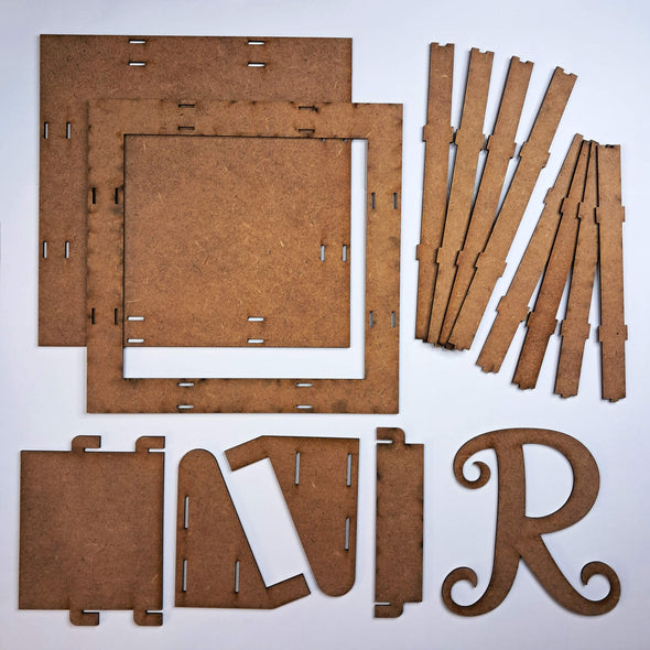 Monogram with Box Frame MDF Kit