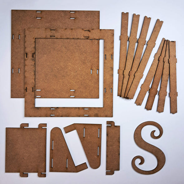 Monogram with Box Frame MDF Kit