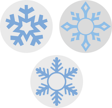 Snowflake Monogram Frames SVG / Cutting File Set