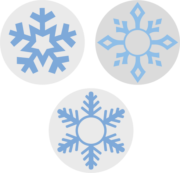 Snowflake Monogram Frames SVG / Cutting File Set