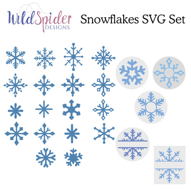 Snowflakes SVG / Cutting File Set