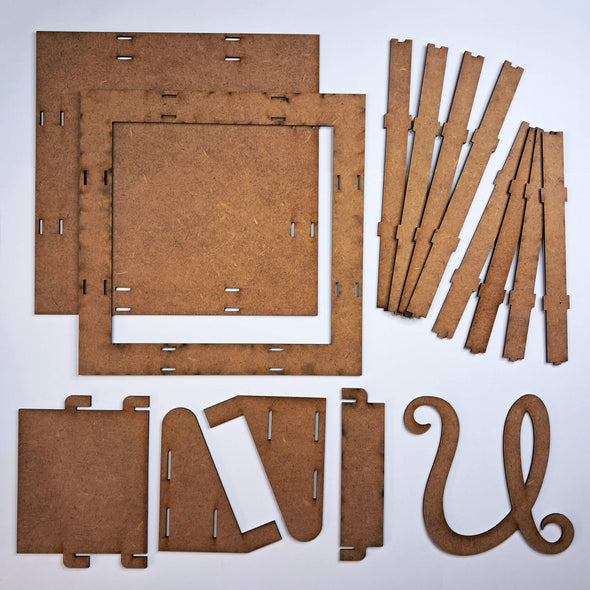 Monogram with Box Frame MDF Kit