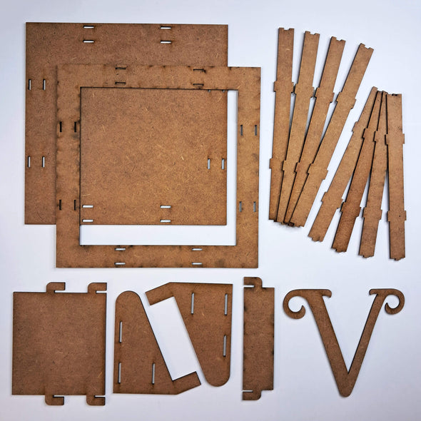 Monogram with Box Frame MDF Kit