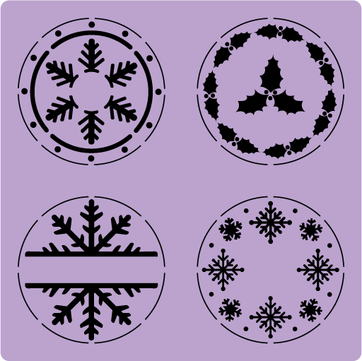 Christmas Stencils SVG / Cutting File Set