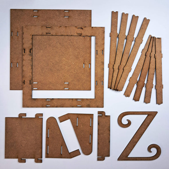 Monogram with Box Frame MDF Kit