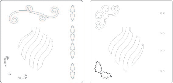 Teardrop Stripes Stencils - Set of 2